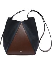 Max Mara - Medium Two-Tone Leather Bucket Bag - Lyst