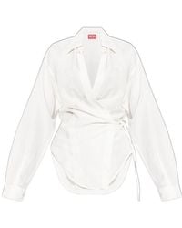 DIESEL - C-Delphos-S3 Wrapped Self-Tied Top - Lyst