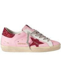 Golden Goose - Logo Sequins Tie Low-Top Casual Sneakers - Lyst