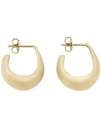 Lemaire - Sculpted Hoop Curved High-Shine Earrings - Lyst