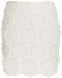 Elie Saab - Floral Embroidered A-Line Mini Skirt - Lyst