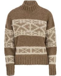 Peserico - Geometric High Neck Knitwear - Lyst