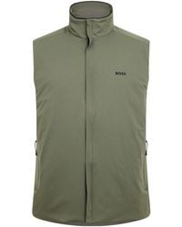 BOSS - Stand-Collar Sleeveless Vest - Lyst
