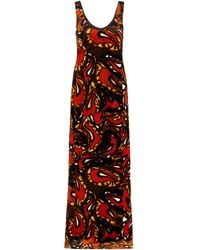 Dries Van Noten - Printed Cotton-Blend Velvet Maxi Dress - Lyst