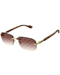 Gucci - Eyewear Rectangular Frame Sunglasses - Lyst