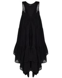 AllSaints - Gretel Asymmetric Layered Midi Dress - Lyst