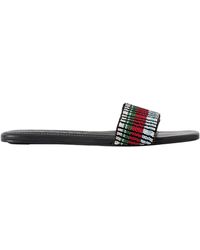 STAUD - Da Adolfo Tove Beaded Leather Slides - Lyst