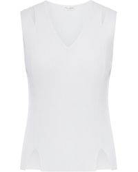 Roberto Collina - Cut-Out Ribbed Knitted Top - Lyst