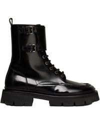 Ami Paris - Lace-Up Double Straps Boots - Lyst