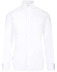 Barba Napoli - Curved Hem Tailored Shirt - Lyst