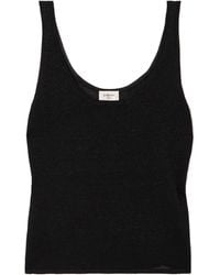 Saint Laurent - Sleeveless Knitted Tank Top - Lyst