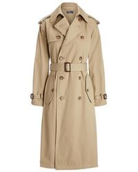 Polo Ralph Lauren - Double-Breasted Belted Trench Coat - Lyst