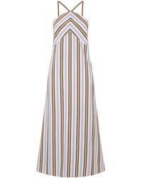 Rosie Assoulin - Maybe Striped Poplin Maxi Dress - Lyst