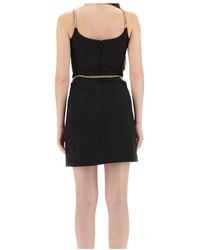 MICHAEL Michael Kors Chain Strap Dress in Black | Lyst