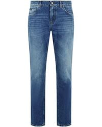 Dolce & Gabbana - Logo Plaque Jeans - Lyst