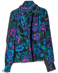 Gucci - Printed Silk Crêpe De Chine Shirt - Lyst