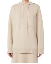Max Mara - Chest-Pocket Hooded Sweater - Lyst