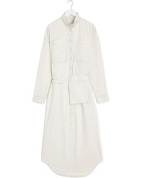 Lemaire - Long-Sleeved Belted Maxi Shirt Dress - Lyst