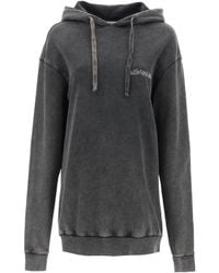 Alessandra Rich - Graphic-Printed Drawstring Hoodie - Lyst