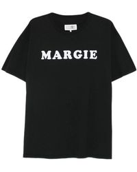 MM6 by Maison Margiela - Logo-Detail T-Shirt - Lyst