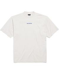 Balenciaga - Logo Embroidered Distressed T-Shirt - Lyst
