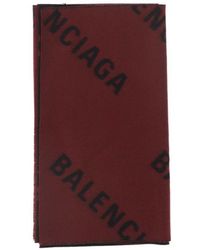 Balenciaga - Brushed Wool-Knit Logo Scarf - Lyst