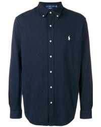 Ralph Lauren - Logo Button-Down Collar Shirt With Long Sleeves - Lyst