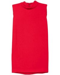 Valentino - Draped Neck V-Back Mini Dress - Lyst