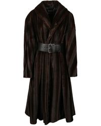 Balenciaga - A-Line Faux Fur Coat - Lyst
