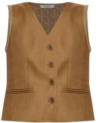 Max Mara - Calibri Button-Up V-Neck Gilet - Lyst