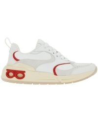 Ferragamo - Ferragamo Flicker Lace-Up Sneakers - Lyst
