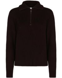 Courreges - Courrèges Logo Embroidered Half Zipped Jumper - Lyst