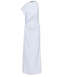 Proenza Schouler - Devyn Crepe Draped Maxi Dress - Lyst