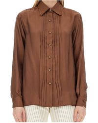 Tom Ford - Pleated Long-Sleeved Shirt - Lyst