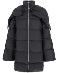 Moncler - 'Cyclopic' Down Jacket With Removable Hood And Logo Patch - Lyst