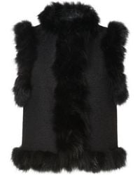 Fendi - Wool And Fox Fur Gilet - Lyst