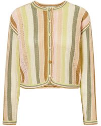 Zimmermann - Indra Stripe Crochet Cardigan - Lyst