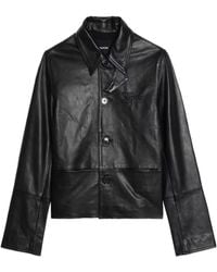 Zadig & Voltaire - Lessa Buttoned Leather Jacket - Lyst