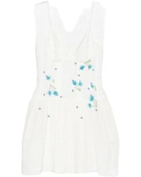 ShuShu/Tong - Floral Pleated Mini Dress - Lyst
