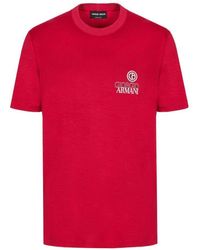Giorgio Armani - Short-Sleeved Round Collar T-Shirt - Lyst
