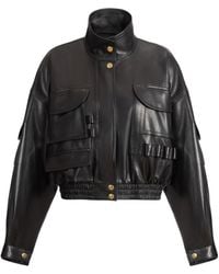 Balmain - Lambskin Bomber Jacket - Lyst