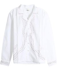 Bode - Embroidered Long-Sleeve Shirt - Lyst
