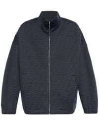 Fendi - Monogram Printed Zipped Sweatshirt - Lyst
