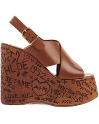 Chloé - Maxime Wedge Sandals - Lyst