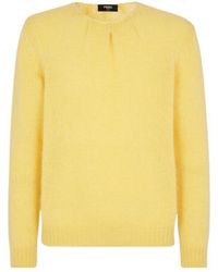 Fendi - Long Sleeved Crewneck Knitted Jumper - Lyst