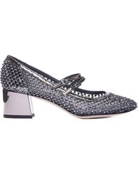 Le Silla - Buckled Round-Toe Block-Heel Shoes - Lyst