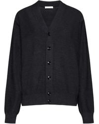 Lemaire - V-Neck Long Sleeved Cardigan - Lyst