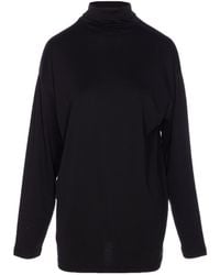 Lemaire - Mock-Neck Long-Sleeved T-Shirt - Lyst