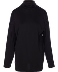Lemaire - Mock-Neck Long-Sleeved T-Shirt - Lyst