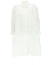 Jil Sander - Long-Sleeved A-Line Shirt Dress - Lyst